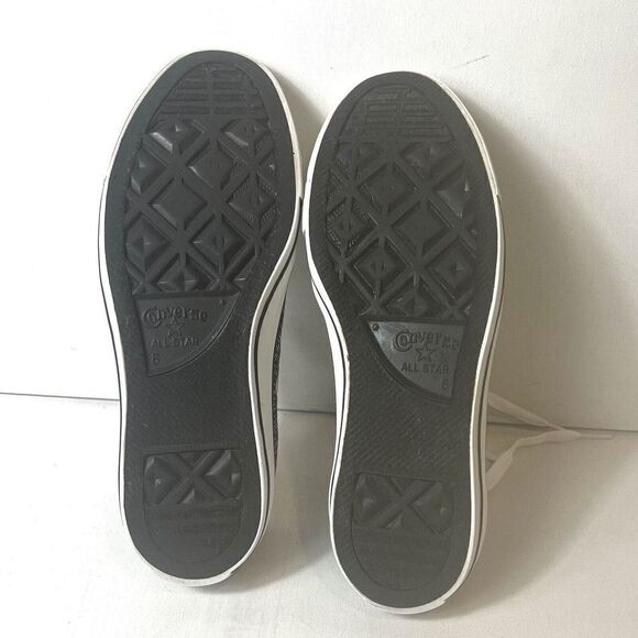 Converse All Star Low Top Women's Sz 8 Black/White Glow in the Dark Canvas Shoes - Picture 11 of 12